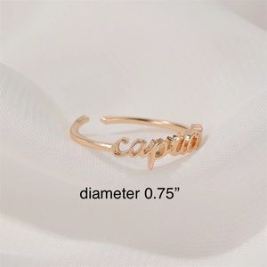 ♑️ Capricorn Zodiac Ring | Gold | Adjustable